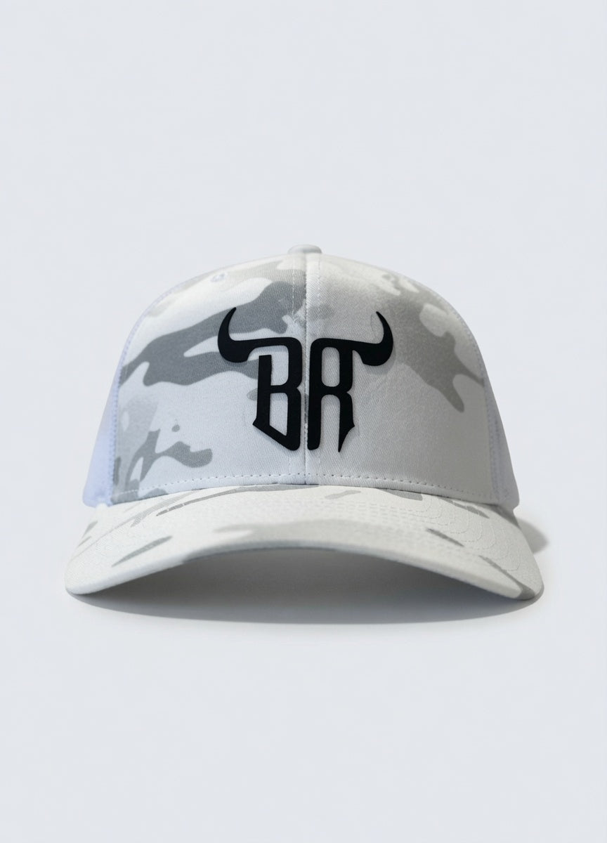 Camo Trucker White Cap