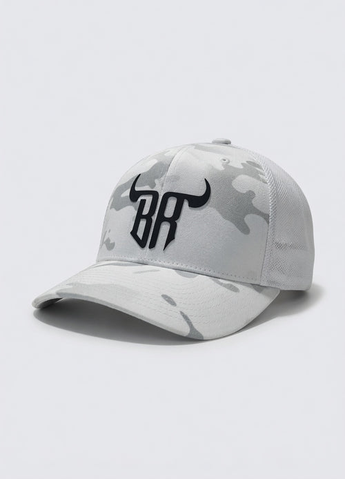 Camo Trucker White Cap