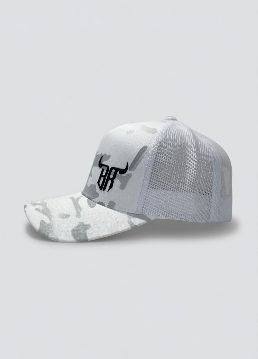 Camo Trucker White Cap