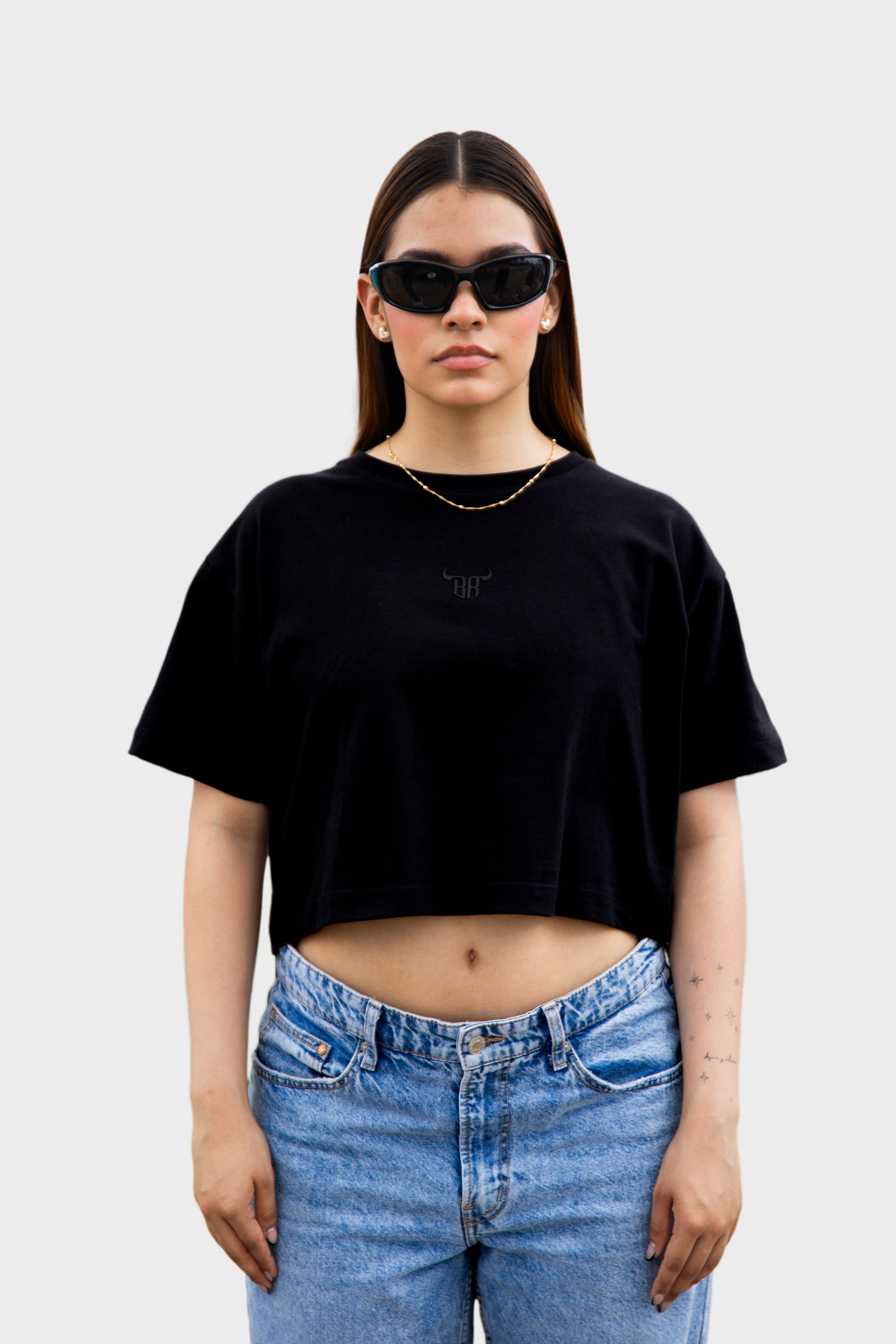 Classic Total Black Crop Top